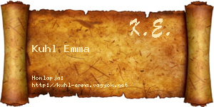 Kuhl Emma névjegykártya