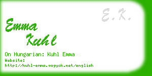 emma kuhl business card